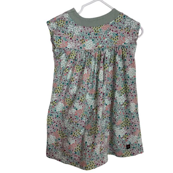 Tea Collection Green Floral Polka Dot Print Dress Toddler Girl Size 3 - Picture 3 of 4